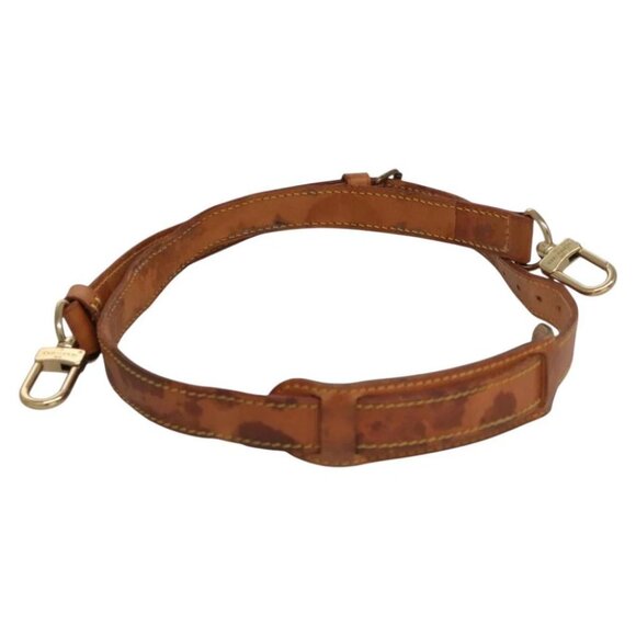 LOUIS VUITTON Adjustable Shoulder Strap Leather 35.8""-43.3"" Beige Auth 113464 - Picture 1 of 9